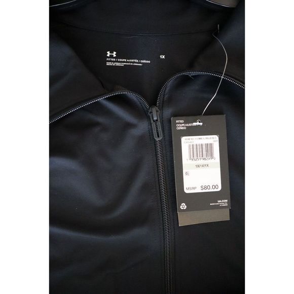 Under Armour 1369487 Womens Plus Sz 1X Black Meridian Active Full Zip Jacket - Picture 6 of 9